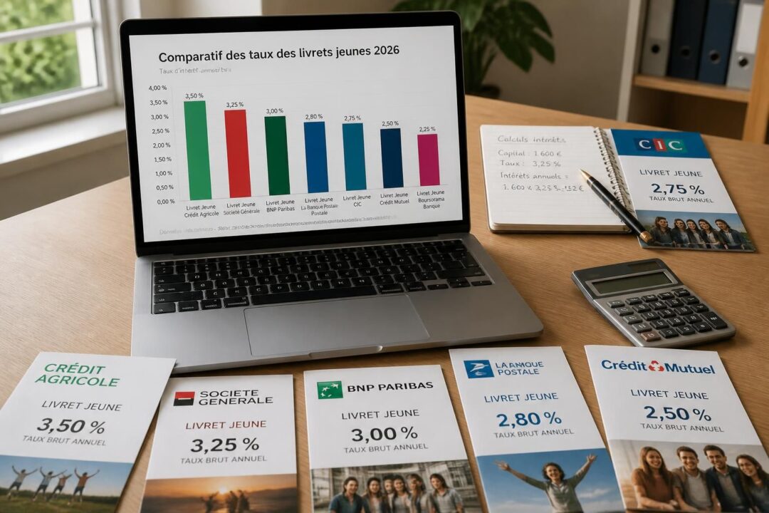 découvrez le taux du livret jeune en 2026, la rémunération proposée par chaque banque et comment calculer vos gains facilement.