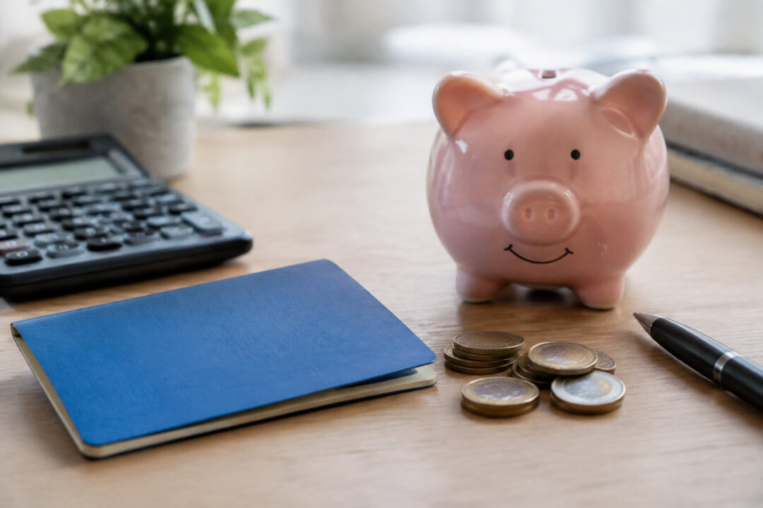 Fiches comparatives de plusieurs offres de livret d'épargne bancaire posées sur un bureau